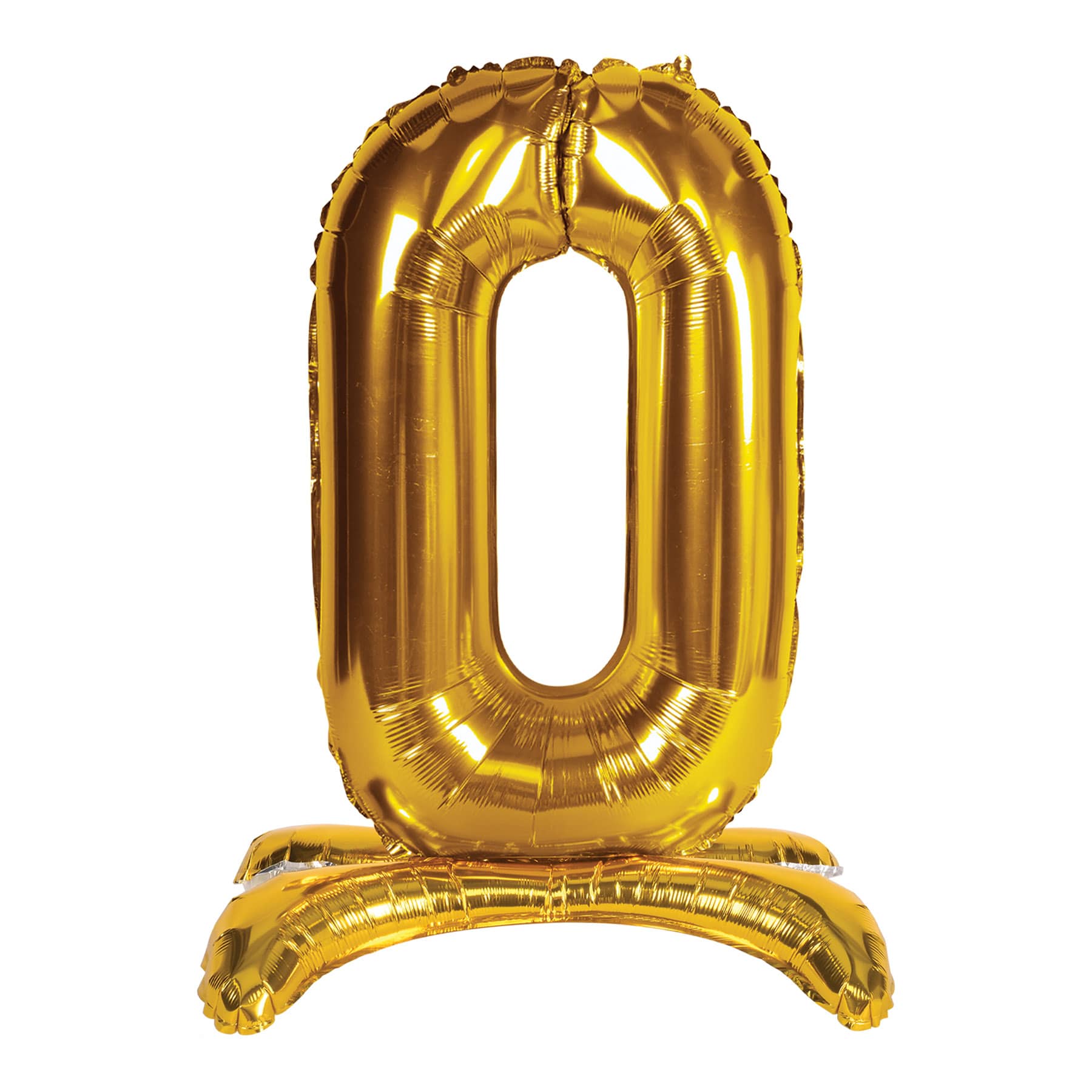  Gold Self Standing "0" Foil Balloons 