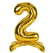  Gold Self Standing Number "2" Foil Balloons