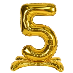  Gold Self Standing Number "5" Foil Balloon 