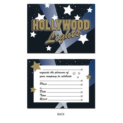 Invitations for your Hollywood themed party.