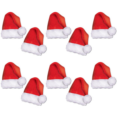 Mini Santa Hat Cutouts