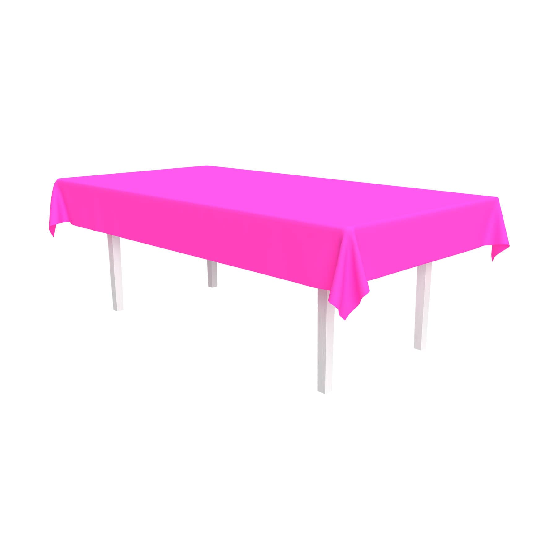 Neon Pink Plastic Tablecover 