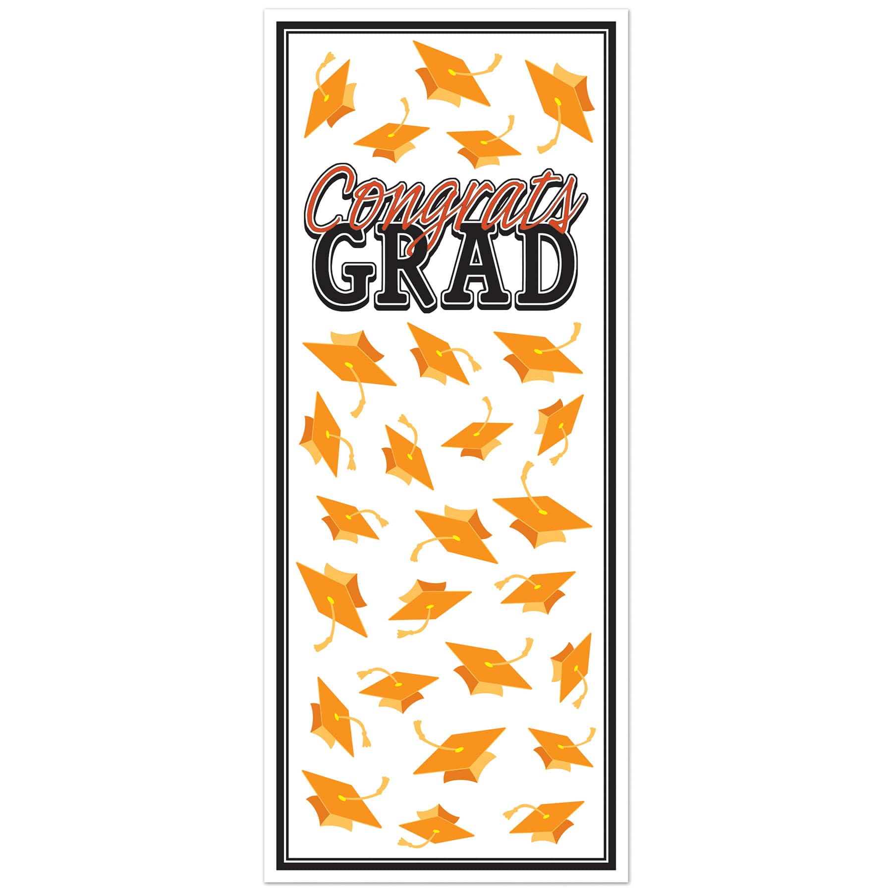 Orange Congrats Grad Door Cover