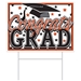 Orange Congrats Grad Yard Sign