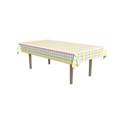 Pastel Plaid Paper Tablecover