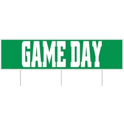 Plastic Jumbo Game Day Yard Sign