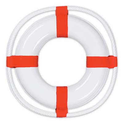 Plastic Life Preserver wall decoration