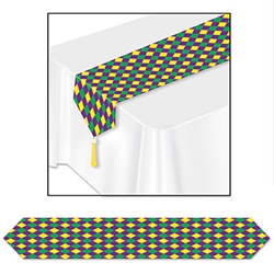 Printed Mardi Gras Table Runner 