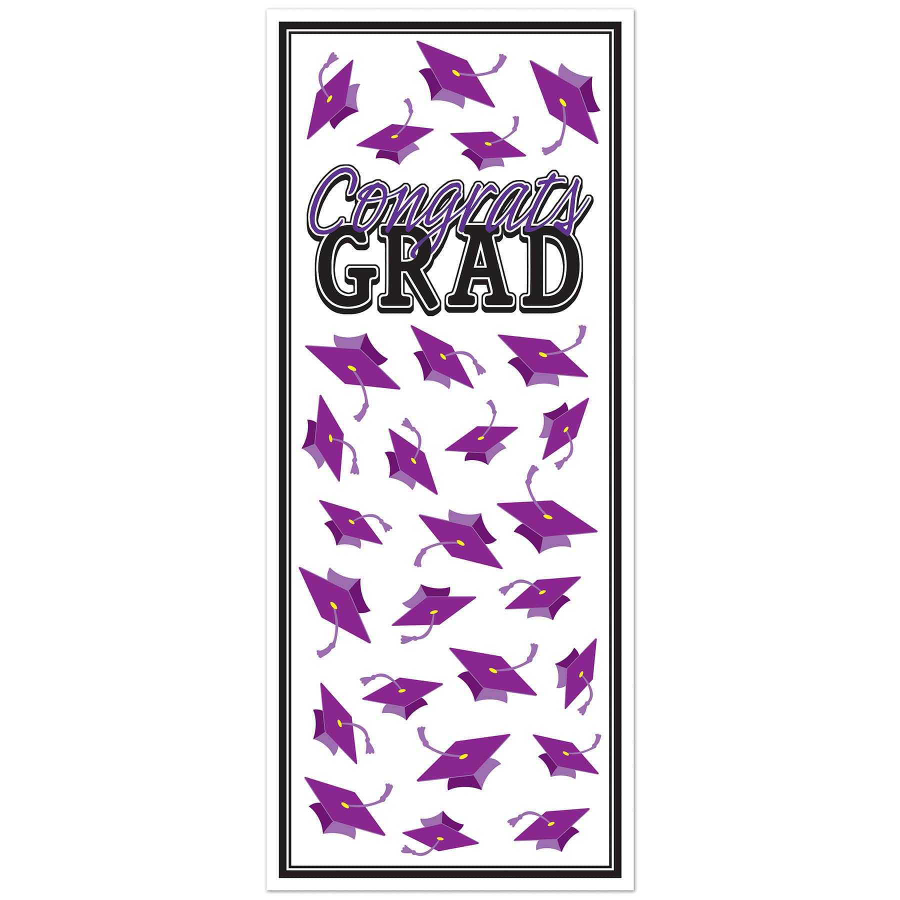 Purple Congrats Grad Door Cover