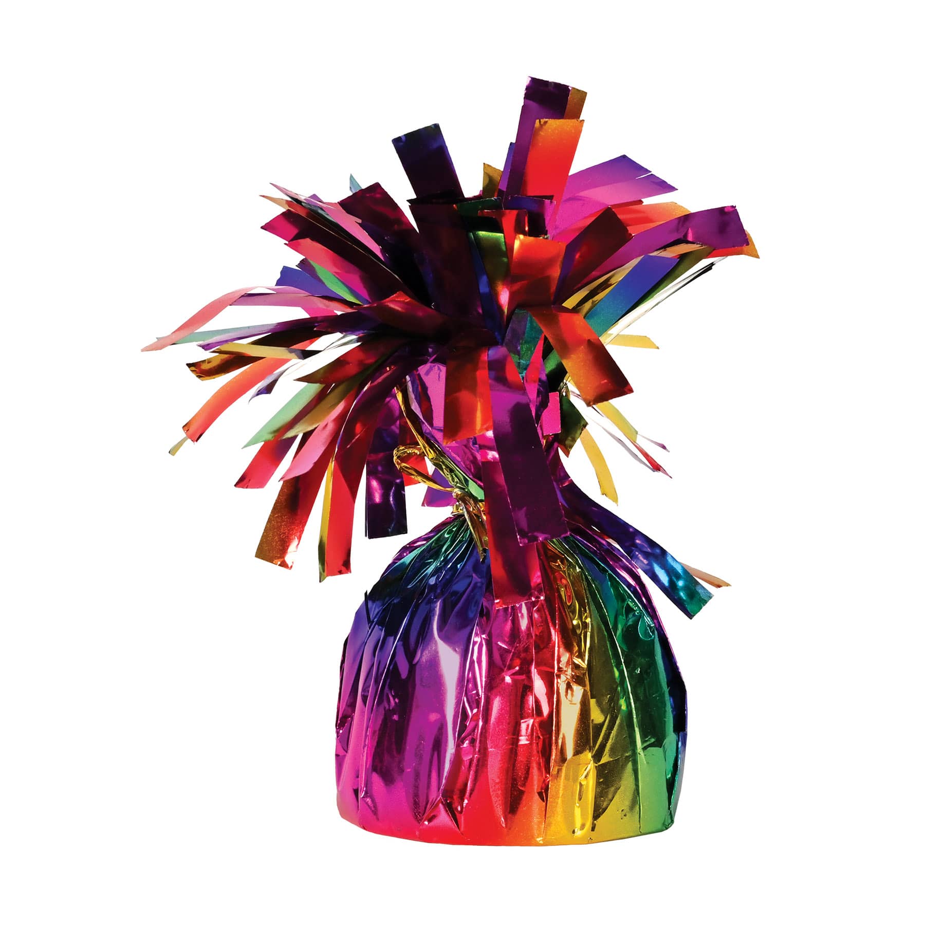 Rainbow Metallic Wrapped Balloon Weights