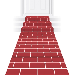 Red Brick fabric aisle runner decoration