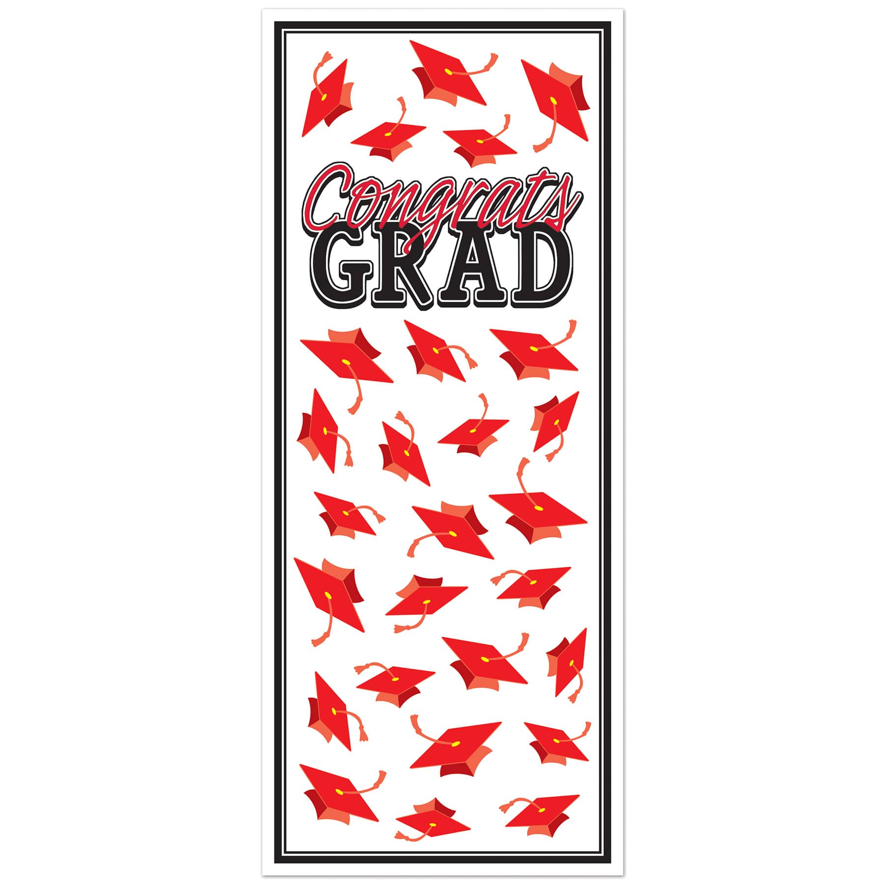 Red Congrats Grad Door Cover