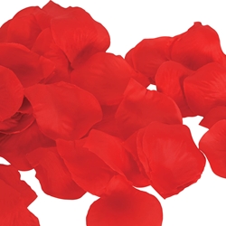 Red Fabric Rose Petals