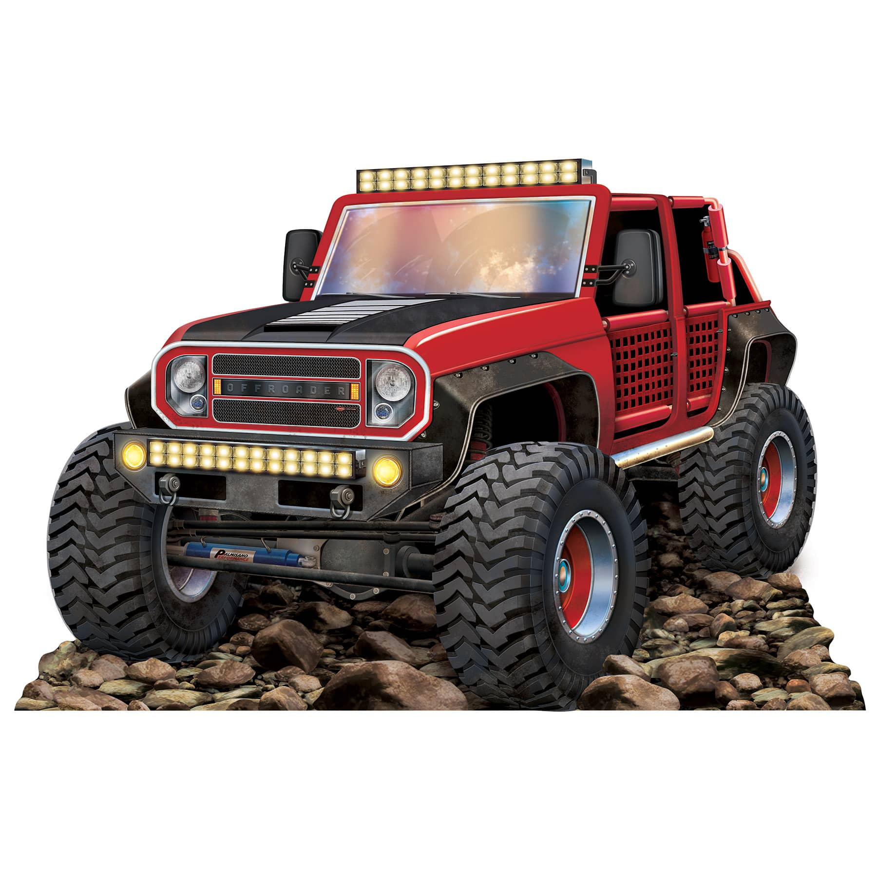 Red Off-Road Truck Stand-Up