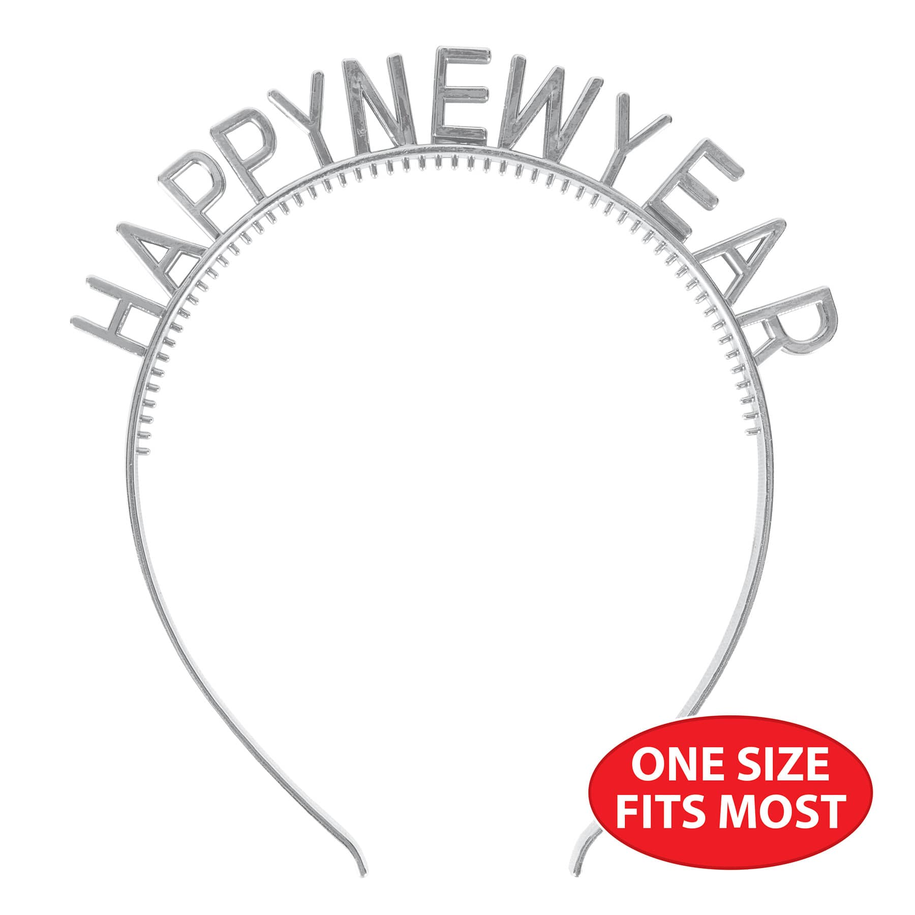 Silver Happy New Year Headband 