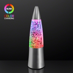 LED Glitter Lamp - Silver Base