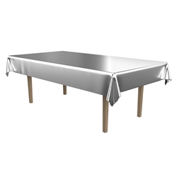 Silver Metallic Rectangular Tablecover