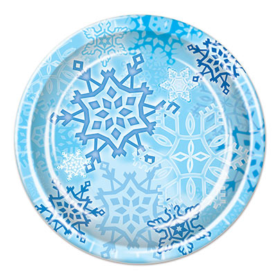 Blue Snowflake Plates