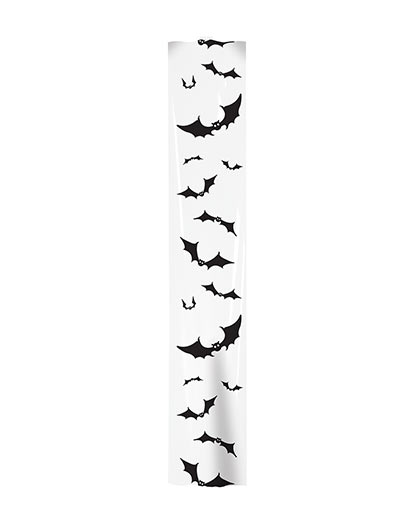 Halloween decor: -Spiderweb (black party streamers) -Flying paper bats   Halloween streamers, Halloween classroom decorations, Streamer decorations
