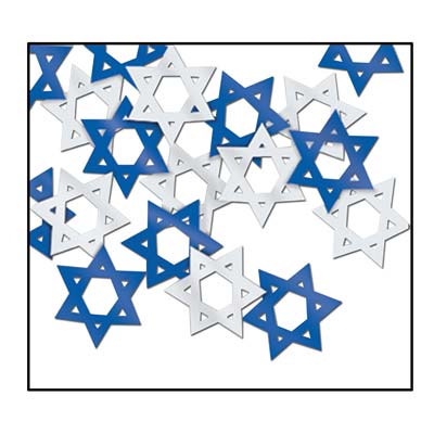 Fanci-Fetti Star Of David (Pack of 12) Fanci-Fetti Star Of David, fanci-fetti, star of david, decoration, Hanukkah, wholesale, inexpensive, bulk