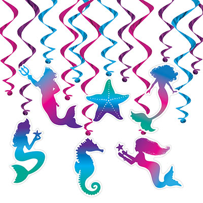 Mermaid Whirls Hanging Decorations 