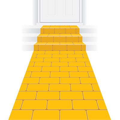 Yellow Brick Runner (Pack of 6) Yellow Brick Runner, yellow brick, runner, decoration, fantasy, birthday, new years eve, wholesale, inexpensive, bulk