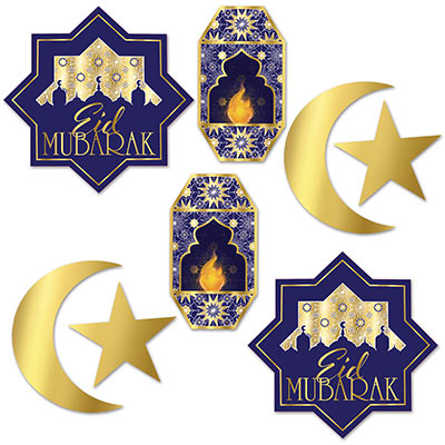 Foil Ramadan Cutouts (Pack of 96) Foil Ramadan Cutouts, Ramadan, cutouts, decoration, wholesale, inexpensive, bulk