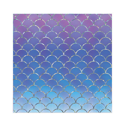 Mermaid Scales Luncheon Napkins (Pack of 192) Mermaid Scales Luncheon Napkins, mermaid, napkins, decoration. luau, wholesale, inexpensive, bulk