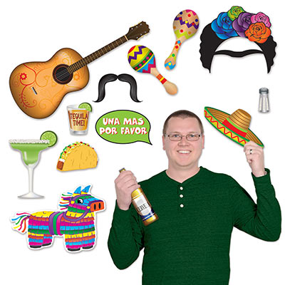 Assorted picture Fiesta Fun Photo Prop Sign