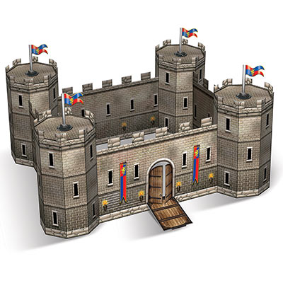 Centerpiece designed to replicate a medieval themed castle.