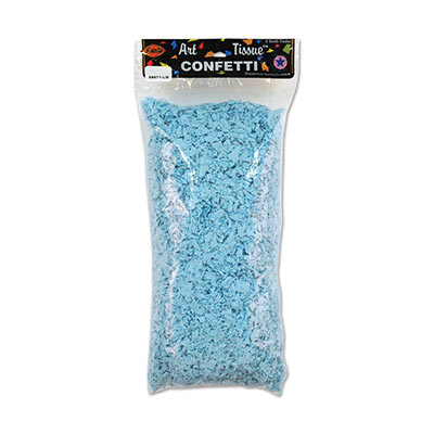 Tissue material blue confetti for a safe celebration.