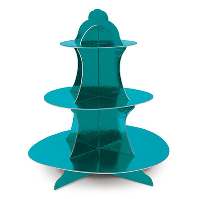 Metallic Cupcake Stand (Pack of 12) Metallic Cupcake Stand, cupcake, stand, teal, boy, baby shower, decoration, wholesale, inexpensive, bulk, new years eve, luau