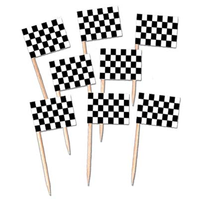 Checkered Flag Picks cupcake decoration 