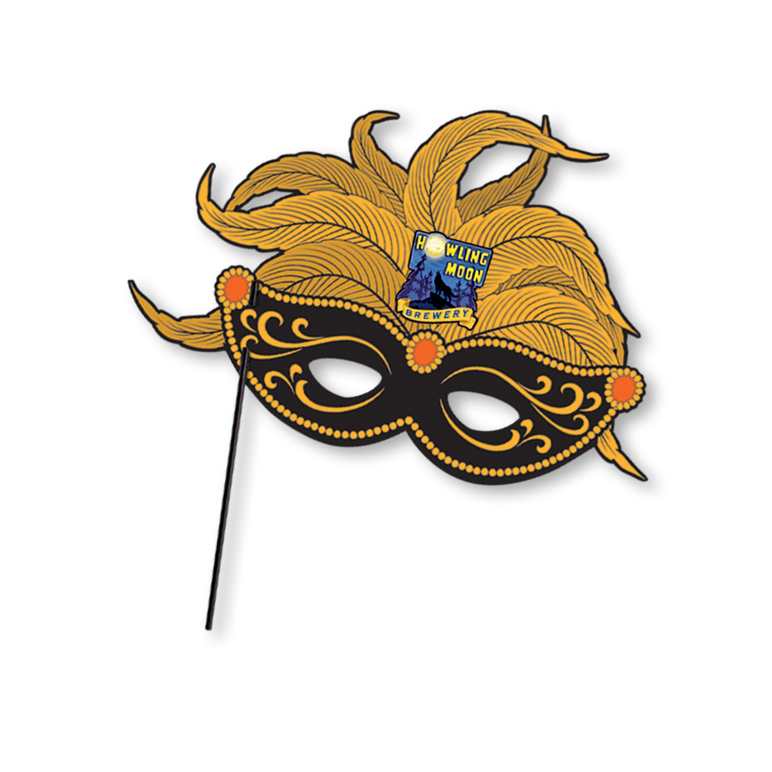 mardi gras masks on a stick