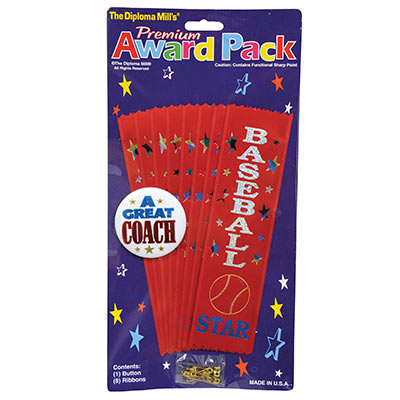 Baseball Award Pack (Pack of 6) Baseball Award Pack, baseball, award, sport, wholesale, inexpensive, bulk