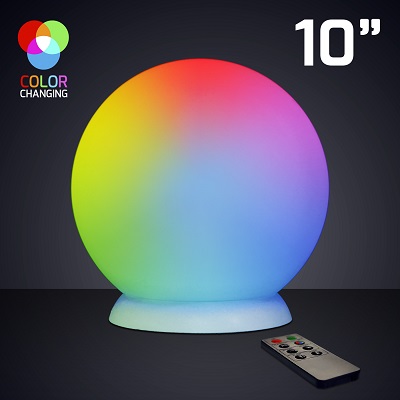 10" Floating LED Ball with Charger and Remote. This Color Changing Ball will add the perfect amount of flare to any party or home.