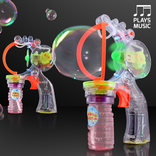 LED Multi Size Bubbles Bubble Gun With Music