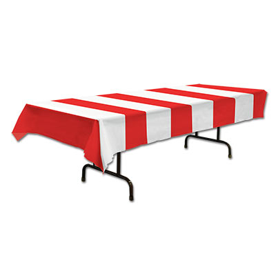 Red & White Stripes Tablecover