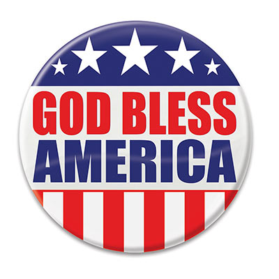 God Bless America Button